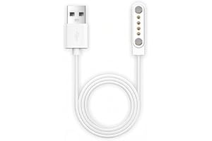 Annlpoy uniwersalna ładowarka do smartwatcha, magnetyczna ładowarka USB z 4-biegunowym złączem, odległość między biegunami 2,54mm, bezpieczna i niezawodna, do smartwatchów