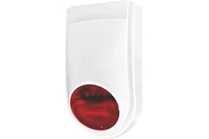 AGSHOME Sirena di Allarme Esterna 130 dB Luce LED Rosso Lampeggiante, Avvisi a Distanza, Compatibile Sistema AGSHOME (Siren-1)