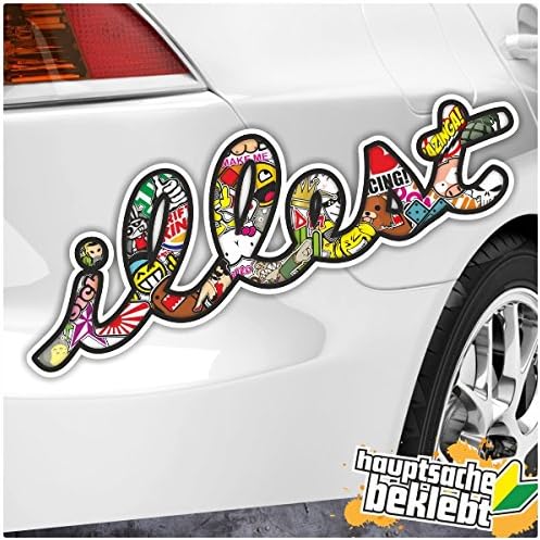 Illest Sticker Bomb Crazy Ill Decal 4 sizes Multi Colour