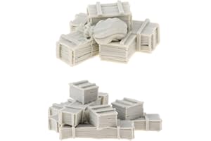 DAILY MALL dailymall 2X Caisses en Résine à L'échelle 1/35 Modélisation Paysage Miniature Paysage Diorama Paysagiste Accessoires