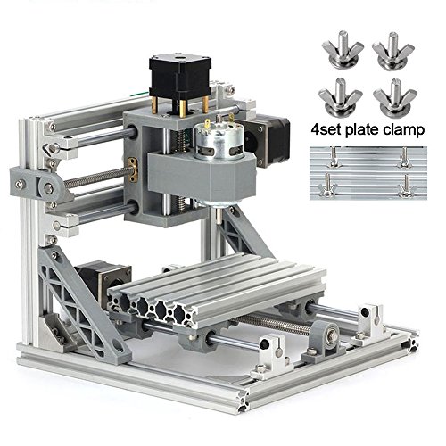 Beautystar DIY CNC Router Kits 1610 GRBL Control Wood Carving Milling Engraving Machine (Working Area 16x10x4.5cm, 3 Axis, 110V-240V)