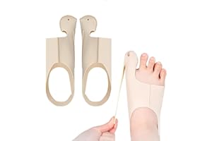 SHUOHONG 2 Piezas Corrector de Juanetes, Tejido Ultrafino Corrector Juanetes Mujer Se Adapta a la Forma del pie Correct Juanete Unisexo, Utilizado Zapatillas Planas Tacones Altos Sandalias (L, Piel)