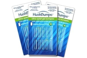 HushBumps Ultra-Quiet Bumpers for Interior Doors 3-pack. Specialized Design Delivers Quiet Operation to Interior Doors. Just Peel & Stick. No Tools Required. Provides Soft and Quiet Close. 30 pcs.