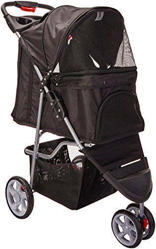 OxGord-Pet-Stroller-Cat-Dog-Easy-Walk-Folding-Travel-Carrier-Carriage-2017-Newly-Designed-3-Wheeler-Elite-Jogger-Onyx-Black