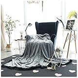 Gemütliche super weiche flauschige warme Decke Stricken leichte weiche Freizeit handgefertigte Nickerchen Sofa Abdeckung Little Shark Quilt Bed Sofa Decke ( Farbe : Mint green. , größe : 150*200cm )