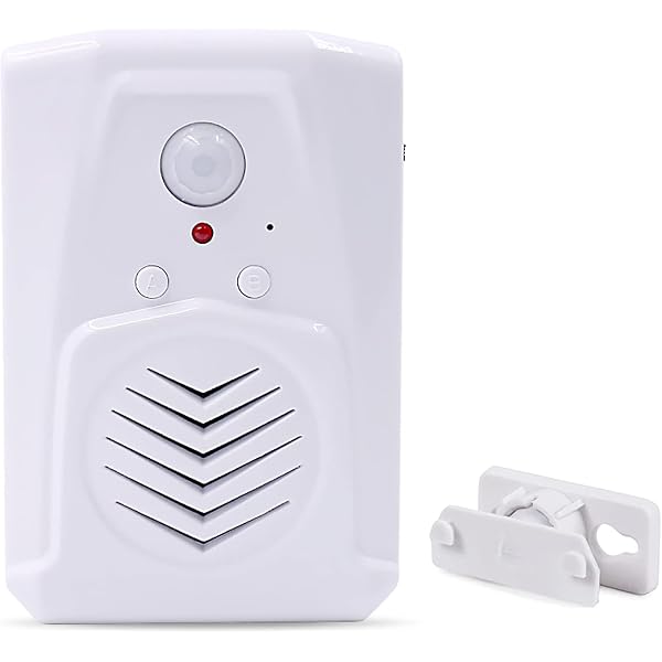 YOURANJU PIR Motion Sensor Sound Player – Barking Dog Alarm, Door Greeter, Voice Chime, Motion-Activated Audio (Black)