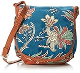  Desigual - Bols_discovery_beirut, Bolsos bandolera Mujer, Azul (Petrucho), 7x22x22 cm (B x H T)