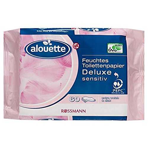 Preisvergleich Produktbild alouette feuchtes Toilettenpapier deluxe sensitiv 60 Stück, 1er Pack