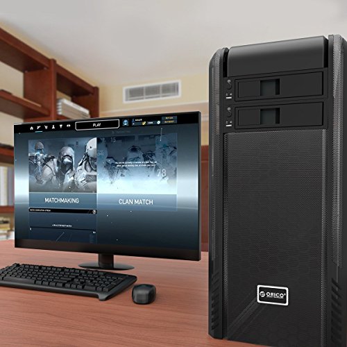 ORICO 3,5″ auf 5,25″ Wechselrahmen, Einbaurahmen für 3,5″ Festplatten Interne SATA HDD, 5,25″ Laufwerksschacht Adapter für Desktop-PC Computer CD-/DVD-ROM, Rostfreier Stahl - 7