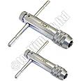 Tooltime® 2 Piece Professional T-Handle Ratchet Tap Wrench Set M3-M8 and M5-M12