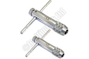 Tooltime® 2 Piece Professional T-Handle Ratchet Tap Wrench Set M3-M8 and M5-M12