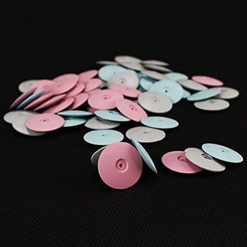 Earlywish 60pcs Dental Polishing Wheels Burs Silicone Polishers Disk Porcelain Resin Teeth