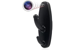 KAGMY 1080P Hidden Camera Clothes Coat Hook,Mini Hidden Camera Security Cam with Motion Detection Clothes Hanger Surveillance Camera for Monitoring Home/Baby/Pet-No WiFi Needed