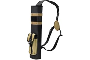 DONGKER Faretra per Frecce, Borsa Freccia Regolabile con Gancio e Passante, Porta Frecce Posteriore per Caccia, Esercizi di Destinazione