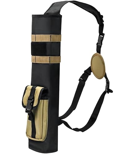 Faretra Porta Frecce Per Arco - Accessorio Arciere In Pelle Marrone 40cm - Foto 8