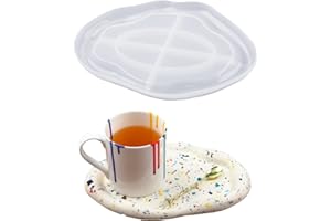 Voyyphixa Tray Mold Ovale Vassoio Stampi per Resina Piatto Frutta Stampi in Silicone per Resina Sottobicchiere Resina Epossidica Gioielli Pallet Stampi Colata Scatola di Immagazzinaggio