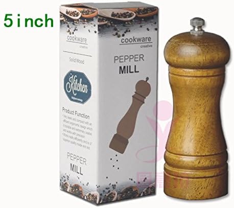 Pepper Mill Oak Wood Manual Grinding Kitchen Supplies 5/8/10 Inch
