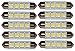 Produktbild Aerzetix - 10 X LED - Birne Lampen C5W 12V 4LED SMD Weiß Xenon-Effekt 41mm Shuttle Innenbeleuchtung Kontrollleuchten Deckenschwellen Füßen Tresortür Kartenleser Motorraum
