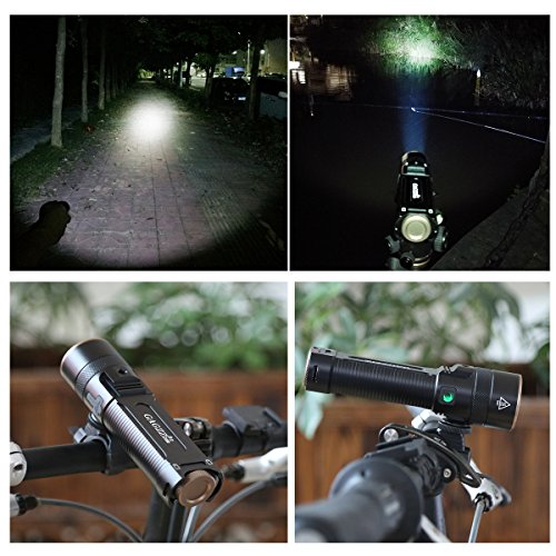 DeYoun LED Taschenlampe,Superhelle Taschenlampe 1200 Lumen Cree LED 4 Leuchtmodi Hohe Helligkeit/ Mittel / Niedrig / Blinkfunktion für Indoor und Outdoor jagd, Campen, Wandern, Fahrradfahren und Notfälle - 7