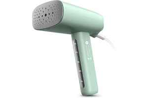 homeasy Clothes Steamer, Hand Steamers for Clothing Portable Garment Steamer Travel Iron Handheld Steamer for Clothes Travel Steamer with Fast Heat-up Detachable Water Tank Green, Small