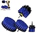 Produktbild CHshe 4 Stücke Bohrmaschine Bürstenaufsatz Bohrbürsten Befestigung Power Scrubber Reinigungsbürste Tub Cleaner Combo Tool Kit Für Elektrische Bohrmaschinen Scrubber Bürste Küche Badezimmer Dunkelblau