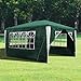 Produktbild wolketon 3x4m Gartenpavillon Stabiles hochwertiges Pavillons UV-Schutz Garten Strand Partyzelt Grün mit 4 Seitenteilen Praktischer zelt