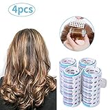 Lot de 8 bigoudis auto-agrippants pour coiffure de cheveux, petite, moyenne et grande taille, pour salon de coiffure, DIY, à domicile - Couleur aléatoire
