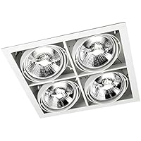 Leds-c4 multidir - Downlight rectangular multidir qr-111 4x100w blanco