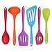 Produktbild Silikon Küchenhelfer Set,6 Stücke Bunt Antihaftbeschichtung Silikon Kochutensilien,bestehend aus Turner,Schaumlöffel,Schöpfkelle,Löffel,Löffel Spatel,Spoonula,Perfekt Küchenbesteck Set