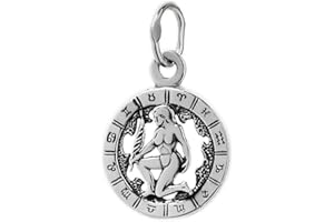 NKlaus 925 pendentif en argent sterling horoscope signe astrologique Vierge Zodiaque 6322