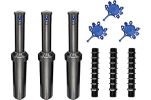 RIEGOPRO SU TIENDA DE RIEGO RIEGOPRO Rain Bird 3 x Arroseur 3504-PC. Portée 4,60 à 10,70 m. Filetage 1/2" femelle. Comprend des jeux de buses et des bobines découpables pour une connexion de 1/2" x 1/2"