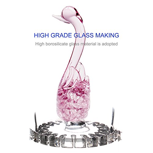 REANICE Recycler Glas Bongs transparente wasser bong 18.8mm bong schüssel höhe 26cm direkt glas rohre honigwabe zweig bongwasser bohrinseln pfeife großen bongs – glas mit zubehör pink - 7