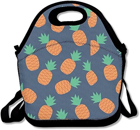 Xiisxin Pineapple Lunch Tote Bag - Large & Thick Insulated Tote - Suit For Men Women Kids