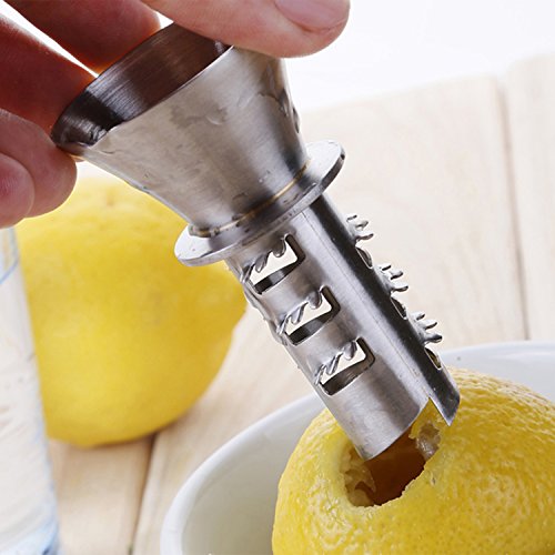 Best Utensilien Edelstahl Manuelle Zitruspresse Squeezer Reibahle 18/8 Edelstahl Hand Held Zitruspresse und Zitrone Ausgießer - 7
