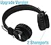 Price comparison product image Upgrade Version Wired Kids Headphones with 2 Music share ports, high quality sound Foldable over Ear Headphones for Students Teens Adults (Black)