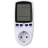 RosyXandy Enerji maliyeti &ouml;l&ccedil;&uuml;m cihazı, EletecPro akım t&uuml;ketimi sayacı, g&uuml;&ccedil; &ouml;l&ccedil;&uuml;m aleti, &ouml;l&ccedil;&uuml;m &ccedil;ıkış soketi, Volt, gerilim, W