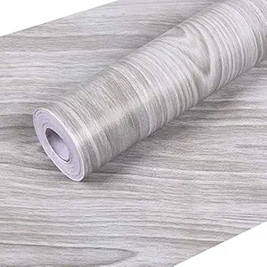Hatoku Gray Wood Contact Paper 17.7 x118 Self-Adhesive Wood Peel and Stick Removable Decorative PVC Wallpaper Thick Waterproof Easy to Clean Wall Covering Vintage Wood Panel Interior Vinyl Film Roll