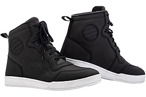 RST HiTop Moto CE Mens Leather Waterproof Motorcycle Boots Sneakers - Black (uk_footwear_size_system, adult, men, numeric, medium, numeric_9)