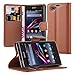 Produktbild Cadorabo Hülle für Sony Xperia Z1 Compact - Hülle in Schoko Braun – Handyhülle mit Kartenfach und Standfunktion - Case Cover Schutzhülle Etui Tasche Book Klapp Style