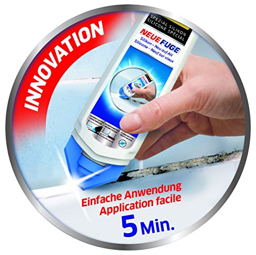 Pattex Neue Fuge – Silikon neu auf alt / Fugenmasse komfortabel und sauber in einem Arbeitsgang / 1 x 100ml - 4