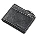 Produktbild M-JH Brieftasche Herren, Herrenportemonnaie mit hoher Kapazität mit Reißverschlusstasche und Kartenhalter (Farbe : SCHWARZ)