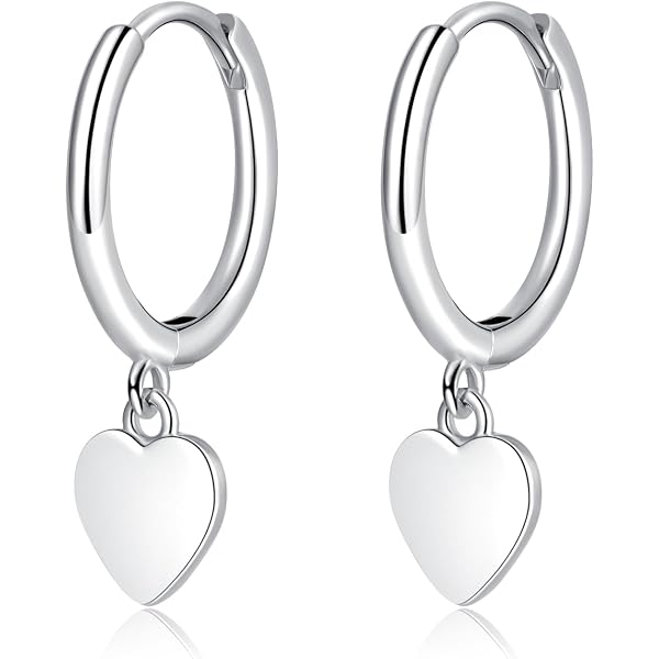 KRFY Orecchini in Argento Sterling 925 per Donna Orecchini a Cerchio con Zirconi Cubici Orecchini a Cerchio con Piume Huggie Pendenti per Ragazze Adolescenti