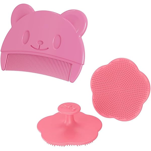 Spazzola E Pettine Per Neonati In Silicone - Massaggio Delicato E Crosta Lattea - Foto 4