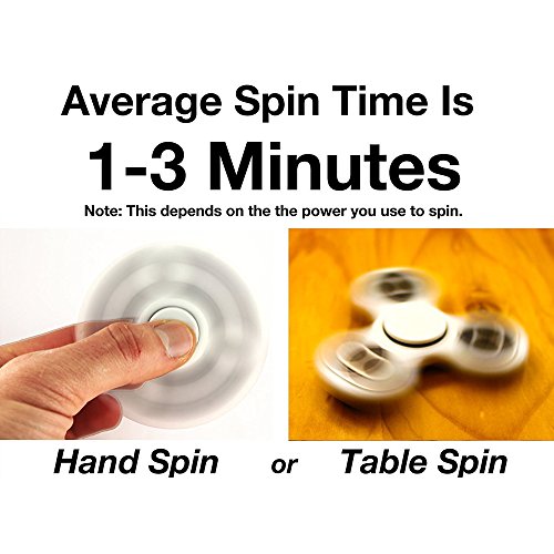 Hand Spinner Fidget Spinner Spielzeug Stress Reducer Tri-Spinner Fidget Premium Hybrid Keramik Lager EDC Focus Spielzeug für Töten Zeit entlasten Stress (2Pack(Weiß+Schwarz))HS053BW - 9