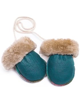 Niedliche Baby Lammfell-Fäustlinge Unisex (für Jungen, Mädchen, Kleinkind) mit Strickbündchen von CHRIST. Warme...