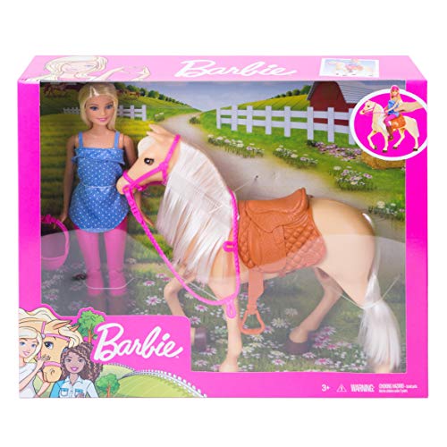 Barbie FXH13 – Pferd mit Mähne und Puppe mit beweglichen Knien, Puppen Spielzeug und Puppenzubehör ab 3 Jahren - 8