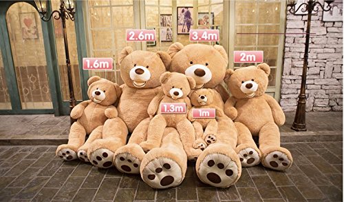 YunNasi Super Big Huge Giant Titanic Cudly Plush Bear Stuffed Doll Toy Children and Girl Friend Gift (160cm, light brown)