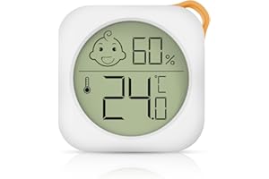 HOUDIAN Compatto Igrometro Termometro per interni, mini monitor della temperatura ambiente e misuratore di umidità Misuratore di temperatura e umidità, termometro d'atmosfera (bianco)