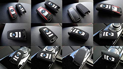 Nordecco - Funda de Silicona para Llave Inteligente de 3/4, Compatible con BMW Serie 1, 2, 3, 4, 5, 6, 7, Modelo M Sport M1, M2, M3, M4, M5 y M6, Negro