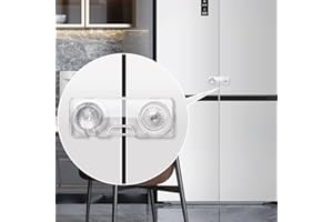 EUDEMON 2 Pièces serrure de porte de réfrigérateur de sécurité enfant pour réfrigérateurs, congélateurs et armoires,serrure de placard invisible pour les tout-petits (transparent)